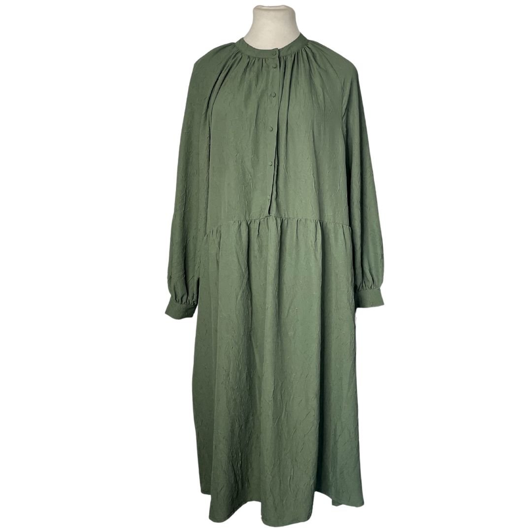 H&M kjole lang grøn str. XL Secondhandoutfit.dk